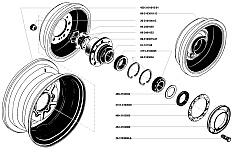 Регулировка подшипников ступиц колес автомобилей УАЗ-374195, УАЗ-396295, УАЗ-396255, УАЗ-390995, УАЗ-390945, УАЗ-220695, УАЗ-330395, УАЗ-330365