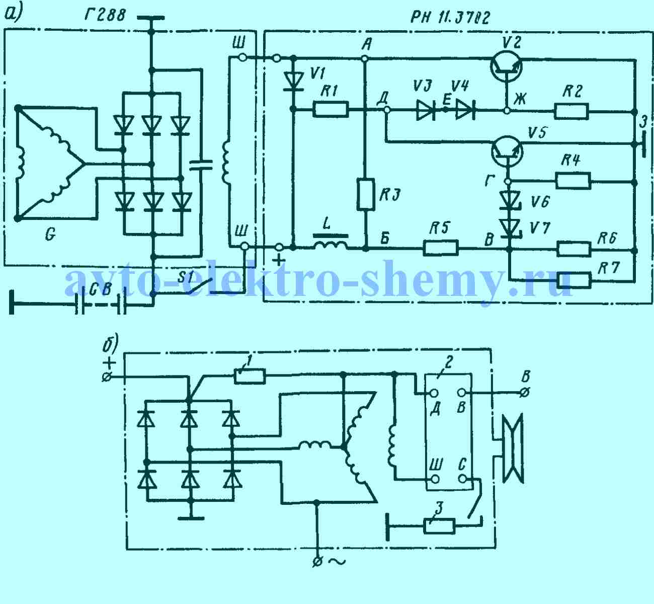 Рис.4 - Электрическая принципиальная схема генераторной установки переменного тока