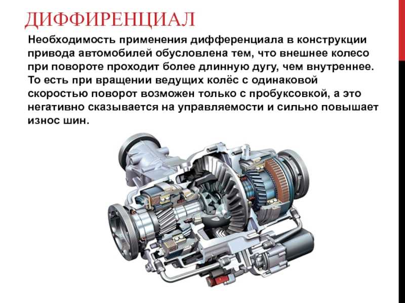 Необходимость применения. Дифференциал передний приводной машины. Назначение дифференциала заднеприводного автомобиля. Расположение дифференциала на переднем приводе. Дифференциал в трансмиссии.