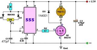 Схема регулятора оборотов двигателя постоянного тока 12в