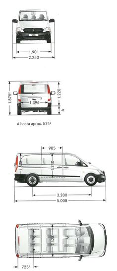 Габаритные размеры мерседес вито