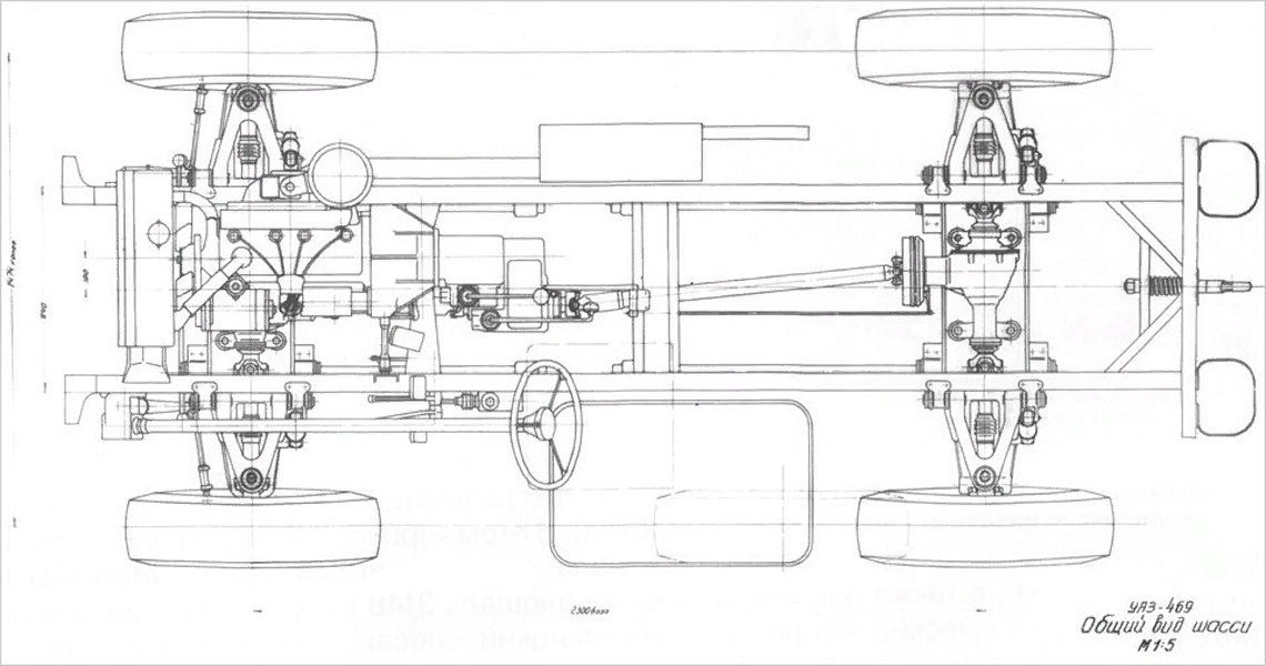 Рама уаз 469 чертеж