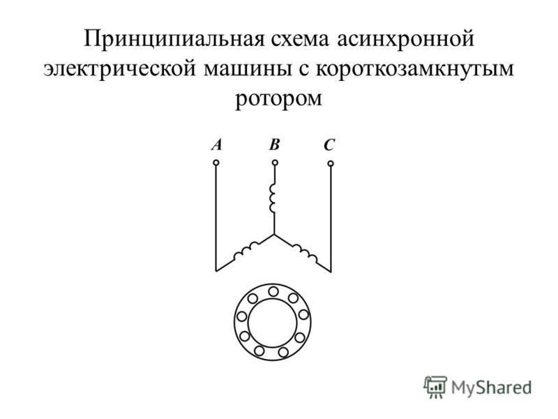 Асинхронной машине c короткозамкнутым ротором соответствует схема