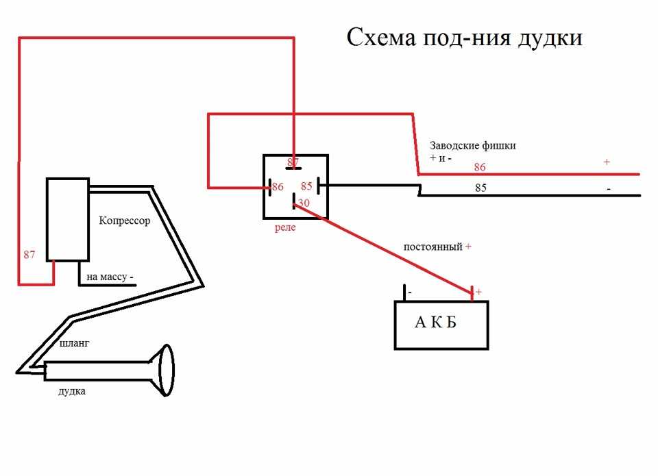 Схема реле сигнала ваз