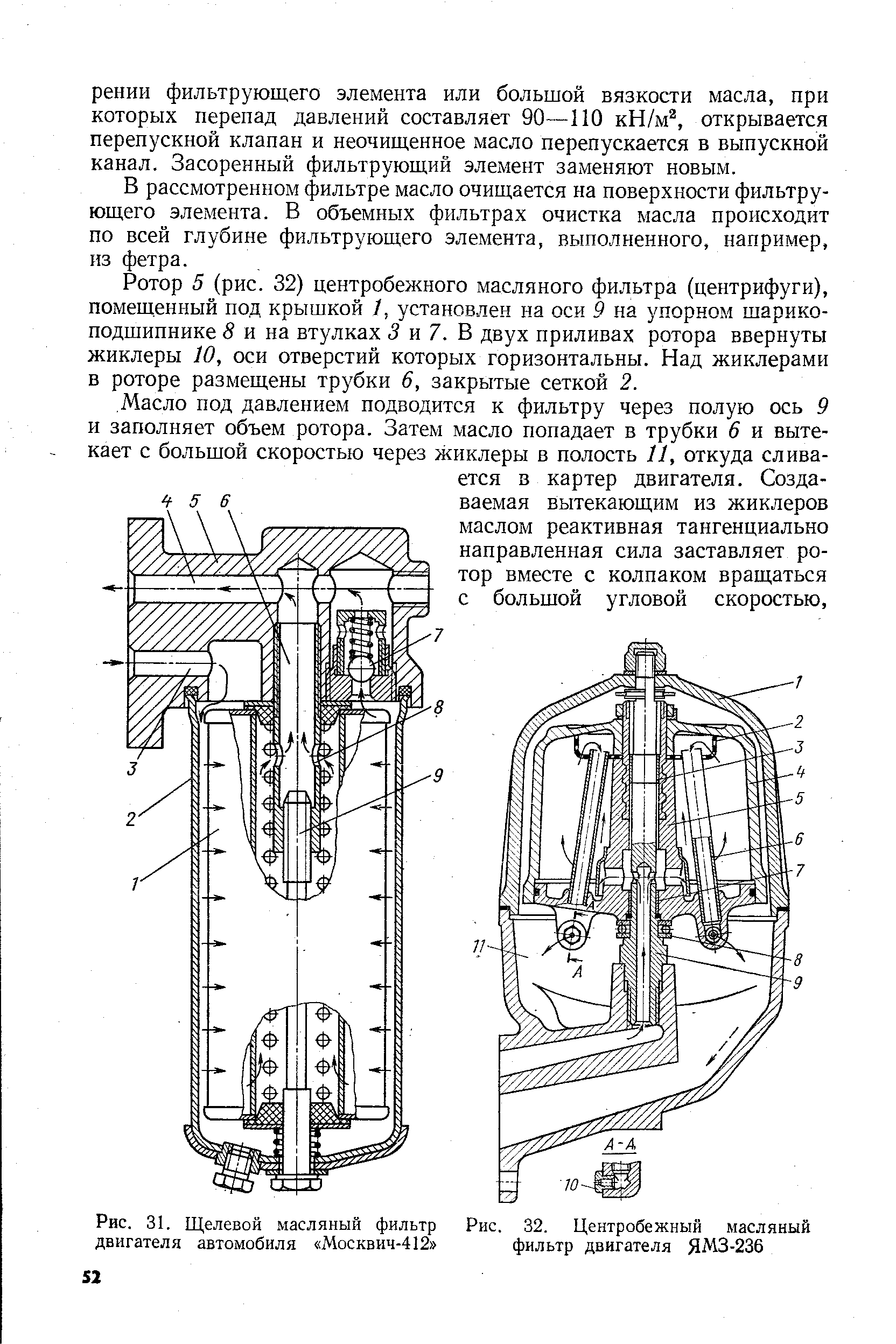 Рис. 32. Центробежный масляный фильтр двигателя ЯМЗ-236