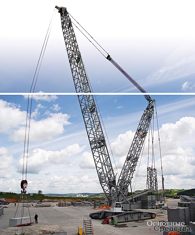 Гусеничный кран Liebherr на заводской испытательной площадке