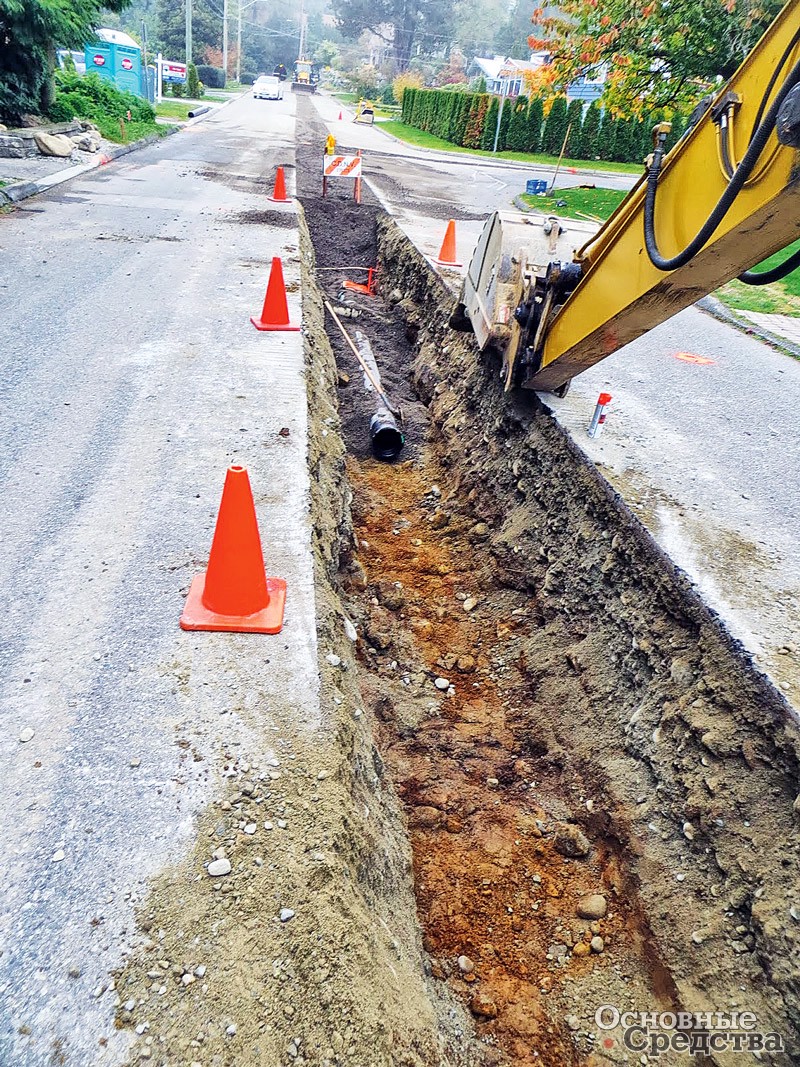 2D-система iDig помогает проложить траншею