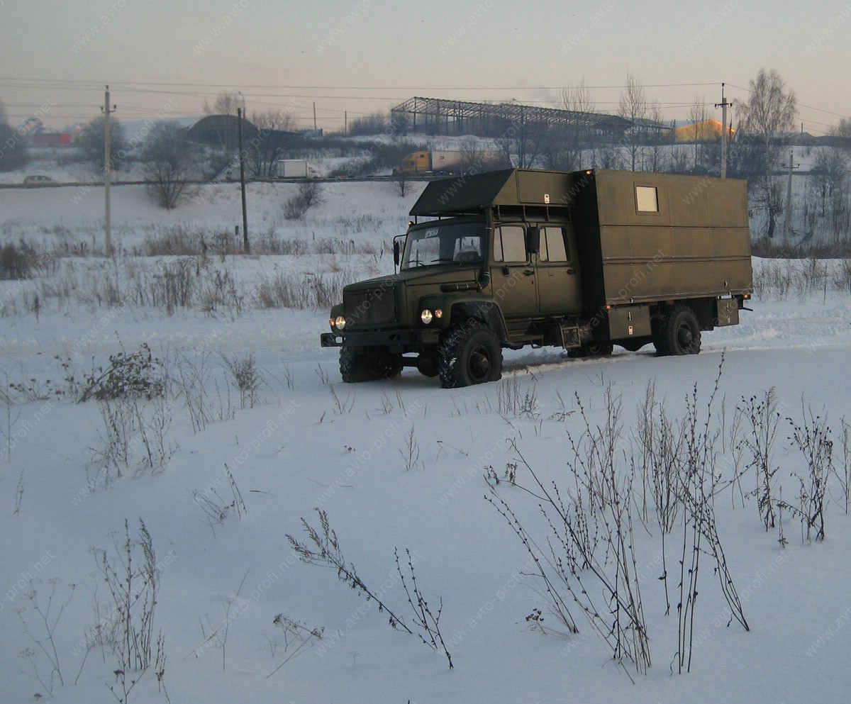 специальный автомобиль вездеход для активного отдыха на природе, охоты и рыбалки на базе ГАЗ-33081 ЕГЕРЬ-2