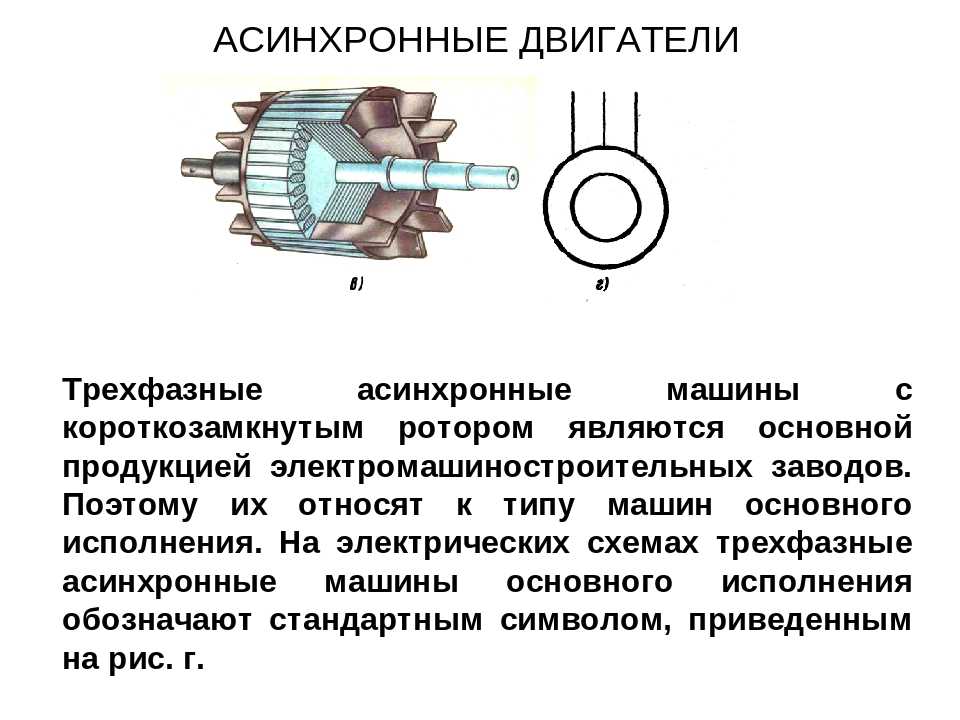 Схема асинхронной машины с короткозамкнутым ротором