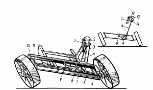 Механизм наклона задних колес