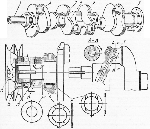 Чертеж коленчатого вала зил 130