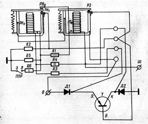Схема электрическая монтажная реле-регулятора РР362-Б