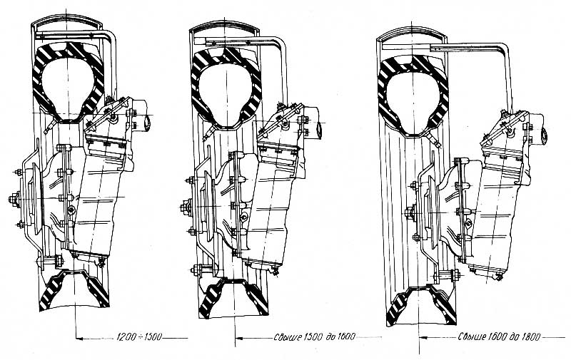 Схема установки передних колес тракторов МТЗ-82 и МТЗ-82Л на различную колею