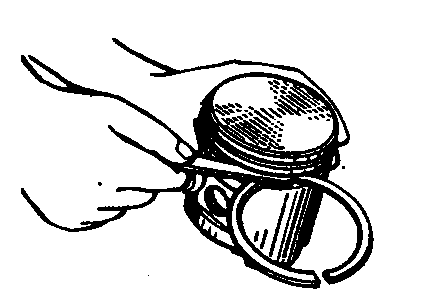 Проверка бокового зазора между поршневым кольцом и канавкой поршня