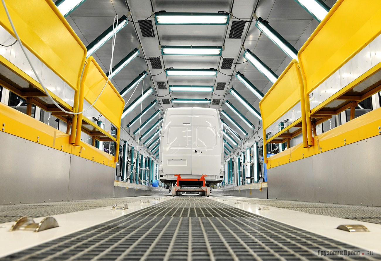 Новая окрасочная линия Eisenmann вмещает кузова даже наиболее крупного в модельном ряду цельнометаллического фургона «ГАЗель Next»