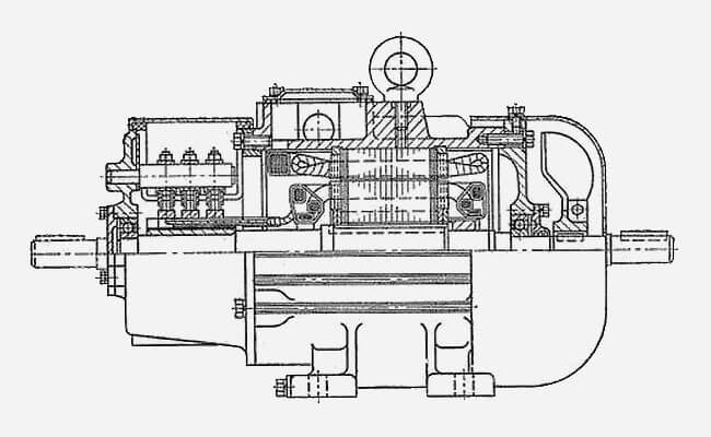 Крановый электродвигатель с фазным ротором схема