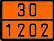 Табличка оранжевого цвета по ДОПОГ 30/1202 (газойль, топливо дизельное, топливо печное легкое)