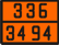 Табличка по ДОПОГ 336/3494 (нефть сырая сернистая легковоспламеняющаяся токсичная)