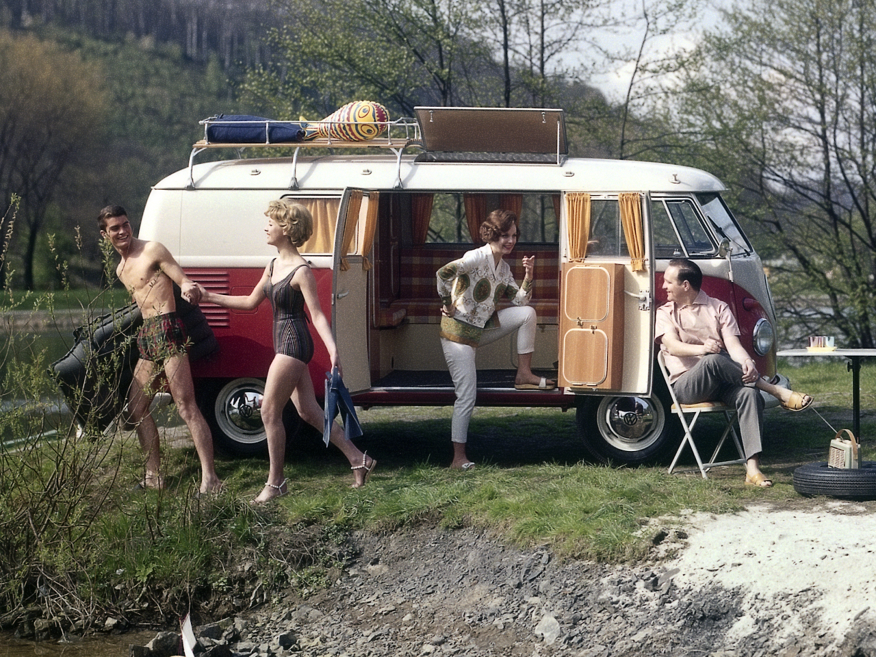Туристический Volkswagen T1 Camper. 1958 - 1962 годы