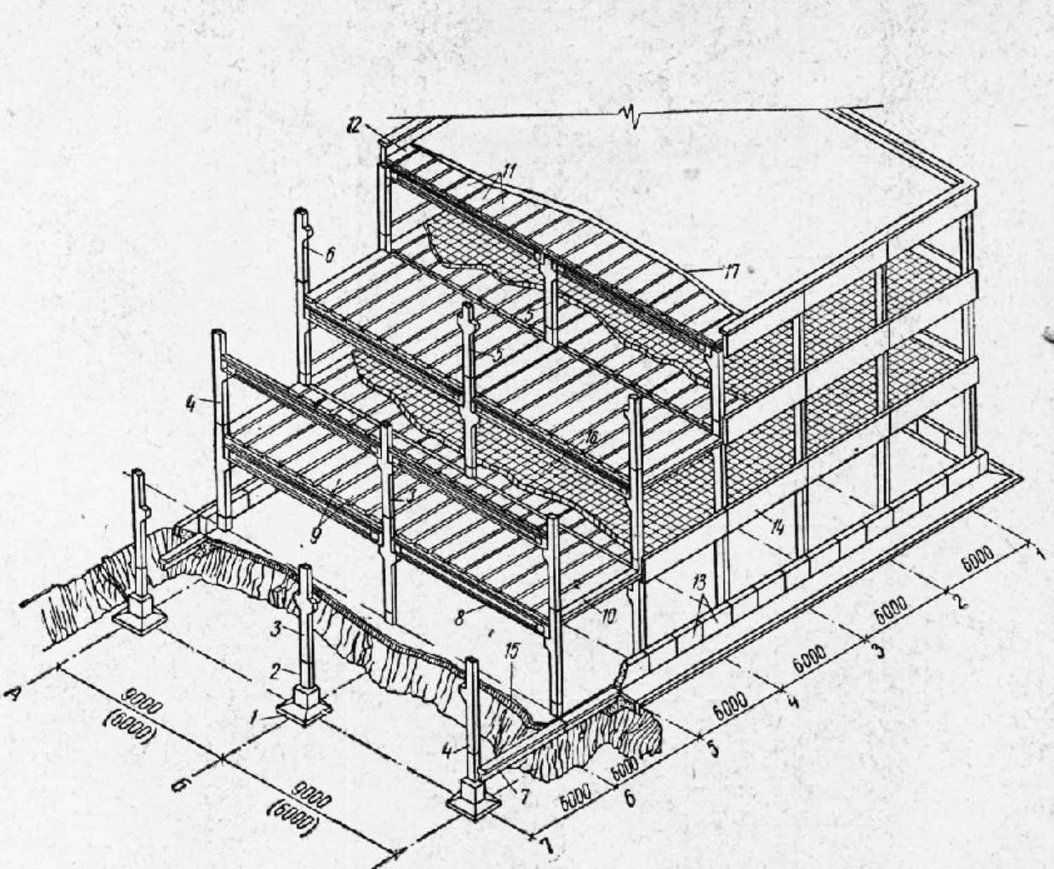 Конструкция производственного. Жб каркас промышленное здание шаг 123м. Жб каркас многоэтажное промышленное здание Шерешевский. Возведение одноэтажных промзданий с железобетонным каркасом. Сборный жб каркас промздания.