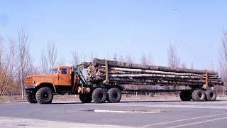 Масштабная модель грузовика КрАЗ-255 Лесовоз в масштабе 1:43