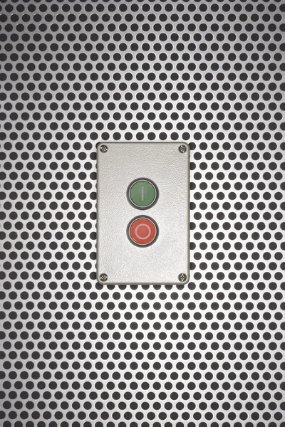 Красные и зеленые кнопки — стоковое фото