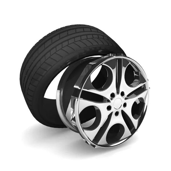 Автомобильное колесо. иллюстрация на белом фоне для дизайна — стоковое фото