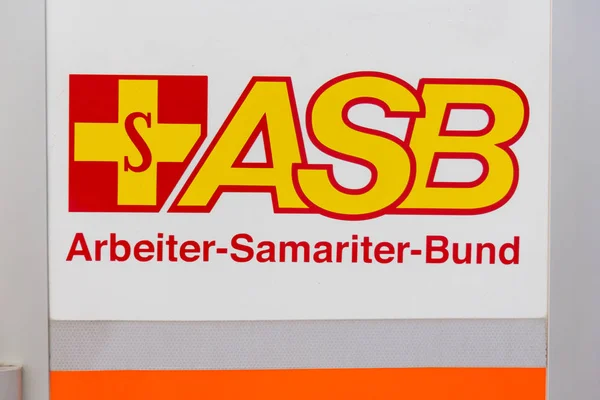 Logo from german aid agency ASB ( Arbeiter Samariter Bund ) — стоковое фото