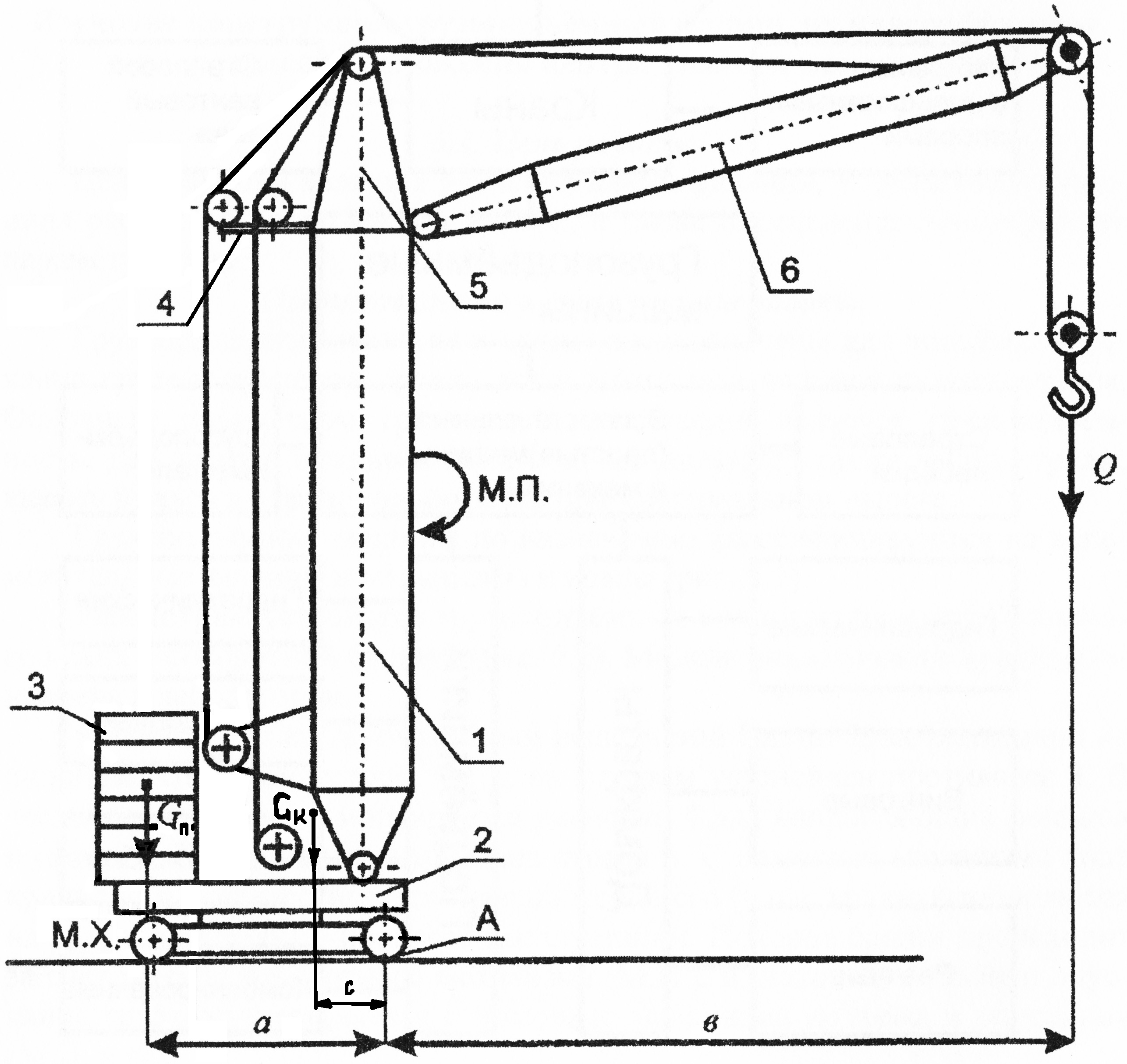 Схема кран башенный кран